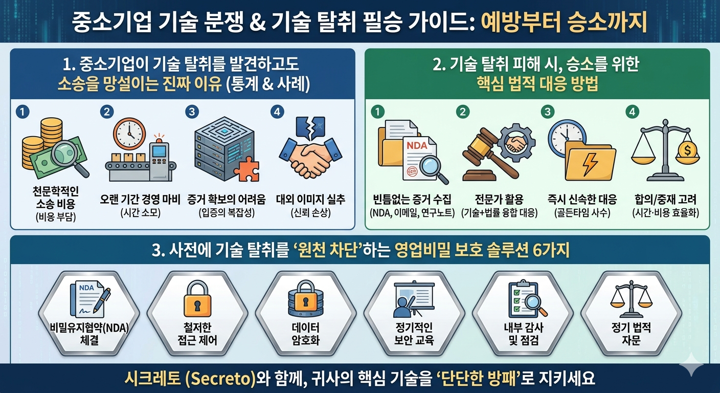 중소기업 기술 분쟁 & 기술 탈취 필승 가이드: 예방부터 승소까지