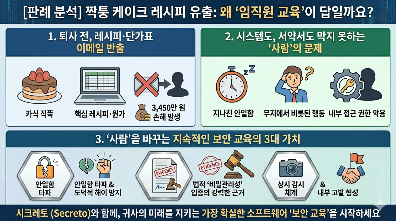 [판례 분석]  "레시피 빼돌려 만든 짝퉁 케이크"… 전직 직원의 이메일 반출이 불러온 파장